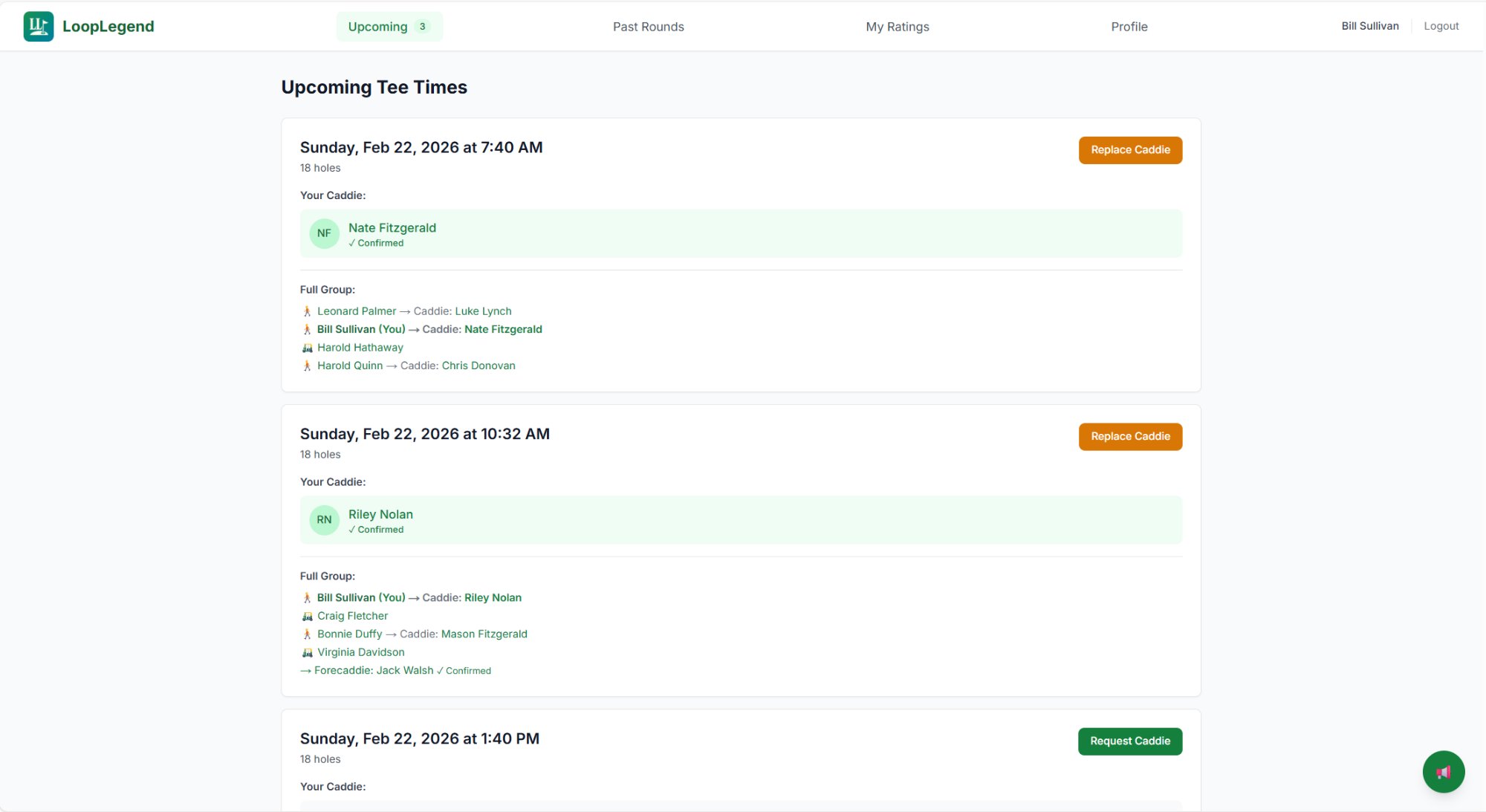 LoopLegend member view